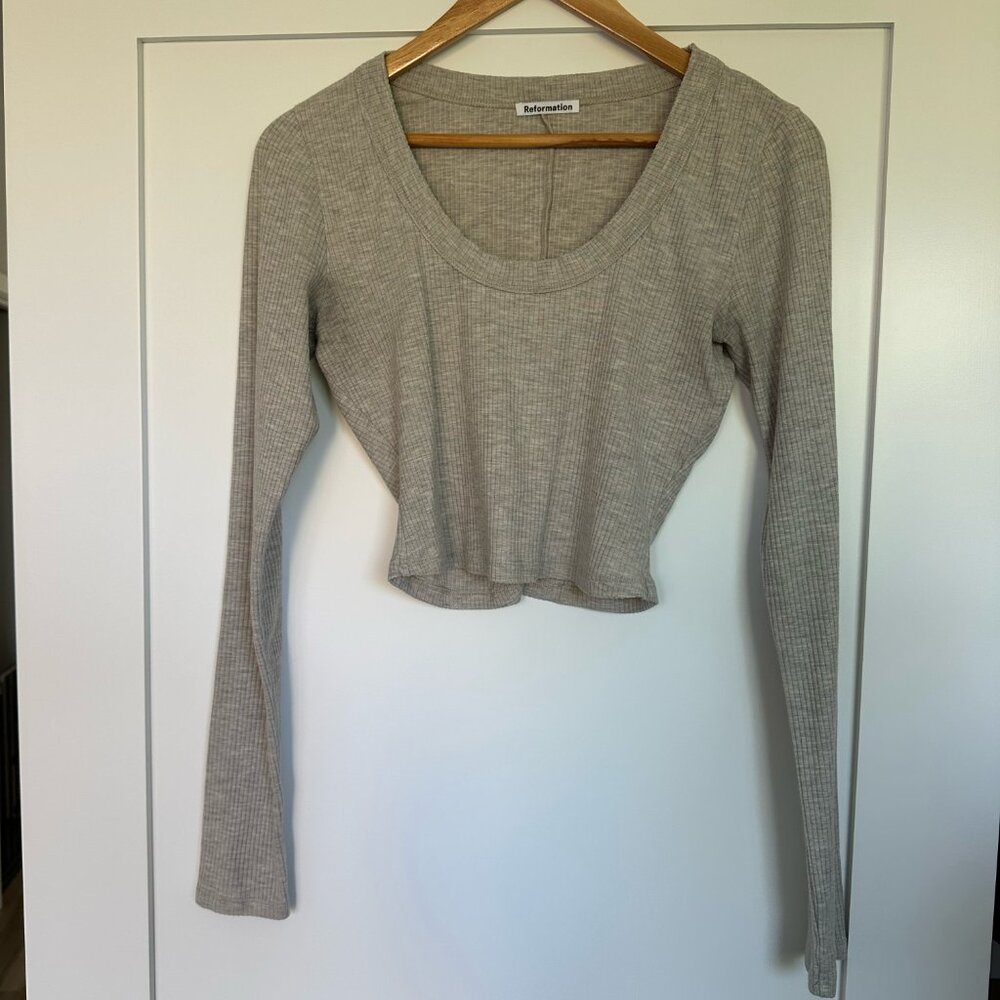 Reformation Long Sleeve Crop Top